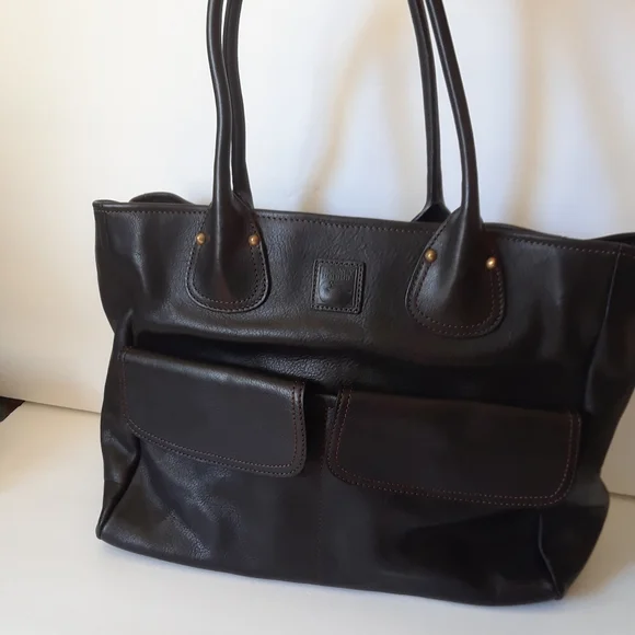 Dooney & Bourke Florentine Pocket Shopper in Black/Black - Picture 6 of 13